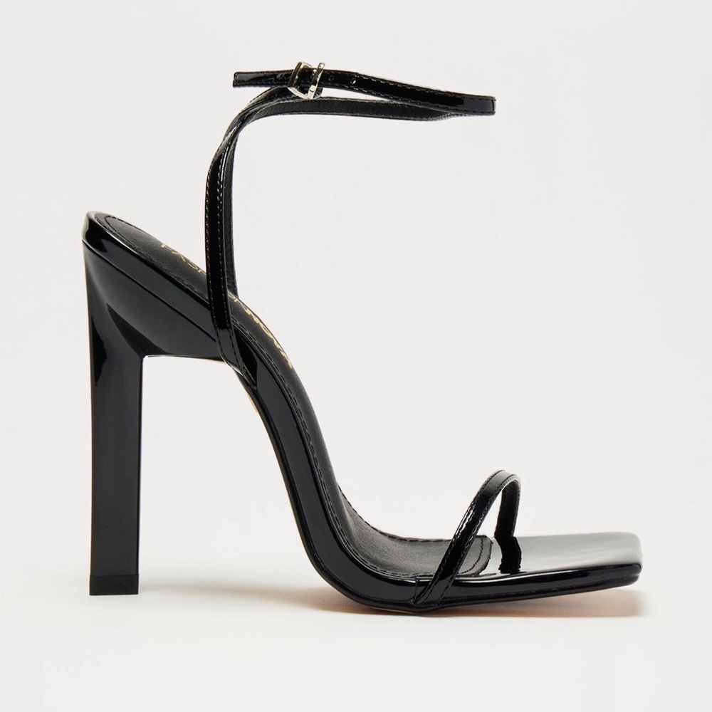 Fashion Nova Glossy Black Heels - Picture 4 of 4